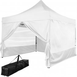 INSTENT Pro skladací pavilón 3x3m so 4 bočnými stenami biely