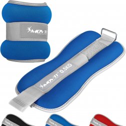 MOVIT® Reflexné neoprénové záťaže 2x0,5 kg modré