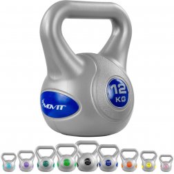 MOVIT® 12kg Kettlebell činka sivá/tmavomodrá