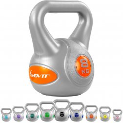 MOVIT® 8kg Kettlebell činka sivá/oranžová
