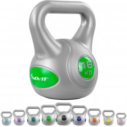 MOVIT® 16kg Kettlebell činka sivá/zelená