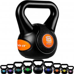 MOVIT® 8kg Kettlebell činka čierna/oranžová