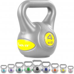 MOVIT® 4kg Kettlebell činka sivá/žltá