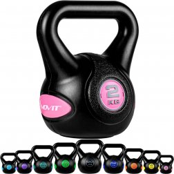 MOVIT® 2kg Kettlebell činka čierna/ružová