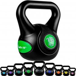 MOVIT® 16kg Kettlebell činka čierna/zelená