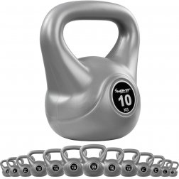 MOVIT® 10 kg Kettlebell činka sivá