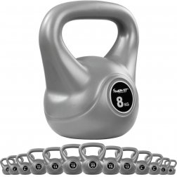 MOVIT® 8 kg Kettlebell činka sivá