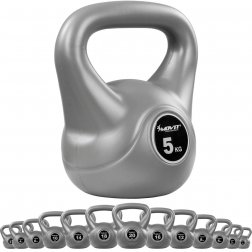 MOVIT® 5 kg Kettlebell činka sivá