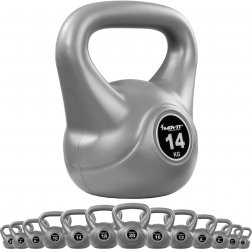 MOVIT® 14 kg Kettlebell činka sivá