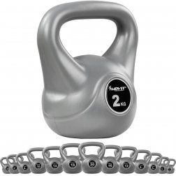 MOVIT® 2 kg Kettlebell činka sivá