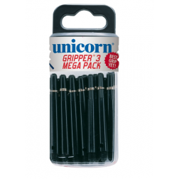 Násadky na šípky Unicorn Gripper3 čierne dlhé 45ks