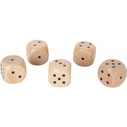 Sada veľkých drevených kociek JUMBO 5ks 40mm