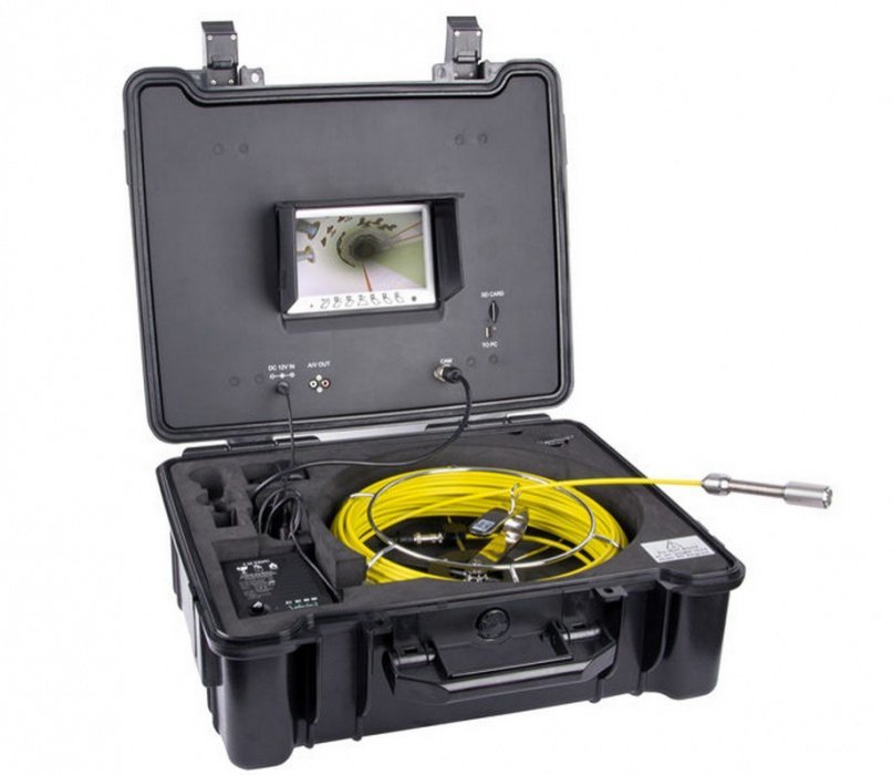 Secutek Profesionální inspekční kamera (krátká) + kufřík s monitorem Secutek 20m dlouhý kabel kamery
