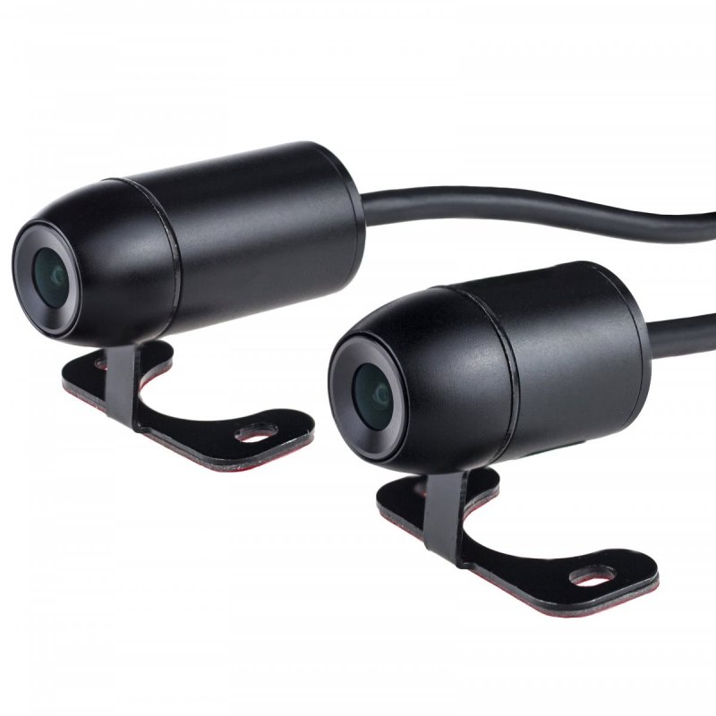 Full HD kétkamerás rendszer Secutek X2 WiFi gépjárműhöz vagy motorkerékpárhoz - 2 kamera, LCD kijelző