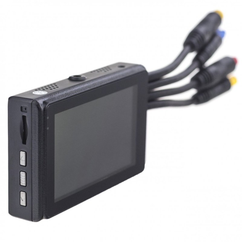 Full HD kétkamerás rendszer Secutek X2 WiFi gépjárműhöz vagy motorkerékpárhoz - 2 kamera, LCD kijelző