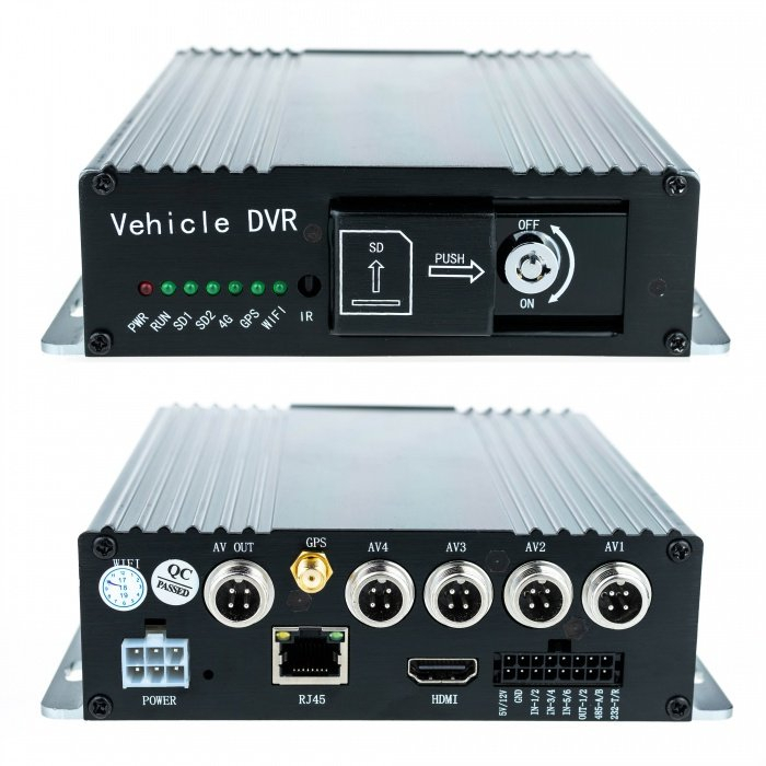 Secutek SBR-327HD-GPS - DVR AHD cu 4 canale 2MP cu capacitate GPS auto