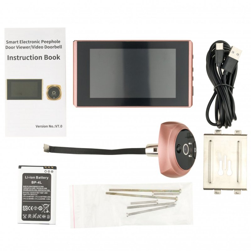 Digitální dveřní kukátko TS-1603 - 4,3 LCD, IR, PIR