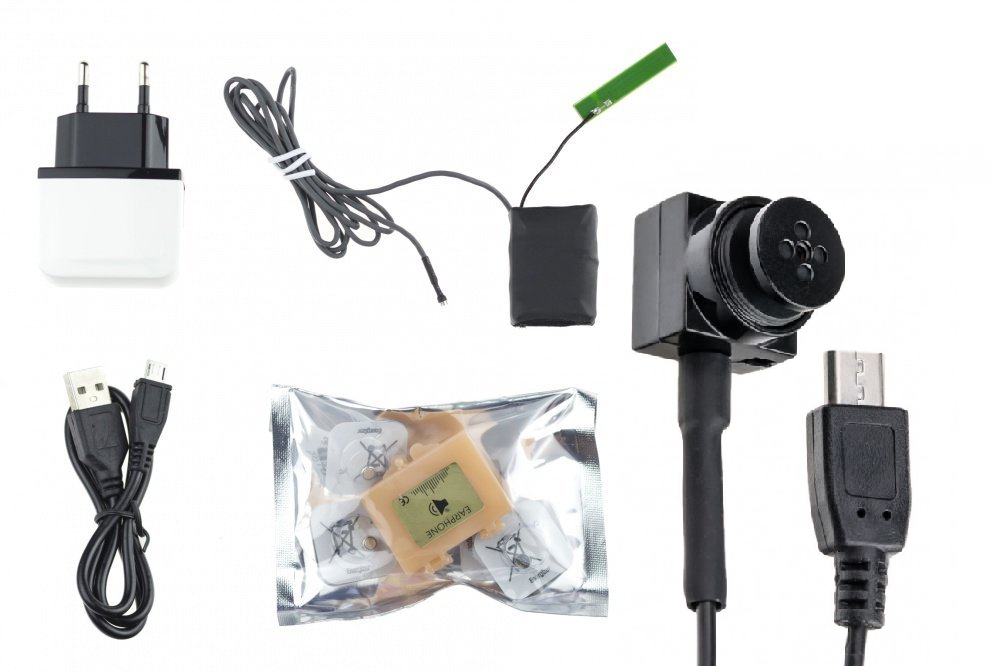 Secutek MS19 - sada mikroslúchadla a gombíkovej kamery pre online prenos