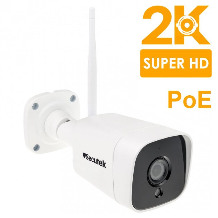 Super HD 5MP IP Kamera mit der Aufzeichnung Secutek SBS-B19WPOE mit PoE