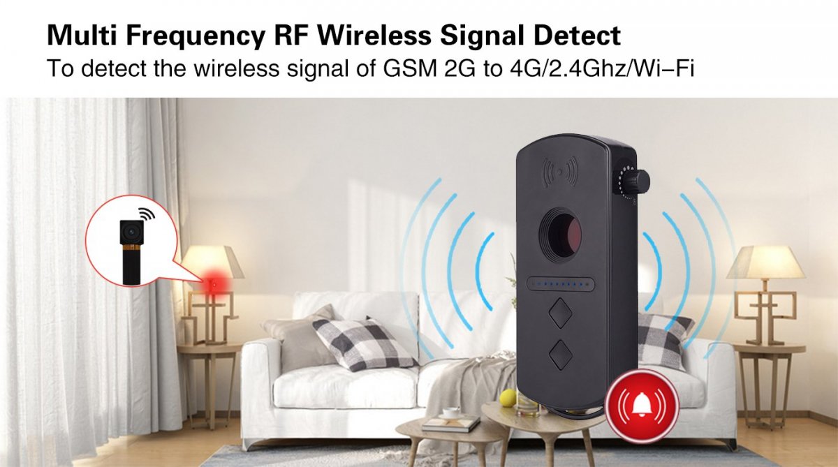 Detector de semnal wireless și cameră ascunsă DE06