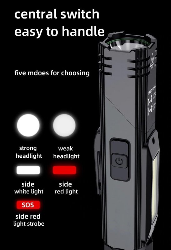 Supfire G19 Комбиниран LED фенер и LED фар 500lm, USB, Li-ion
