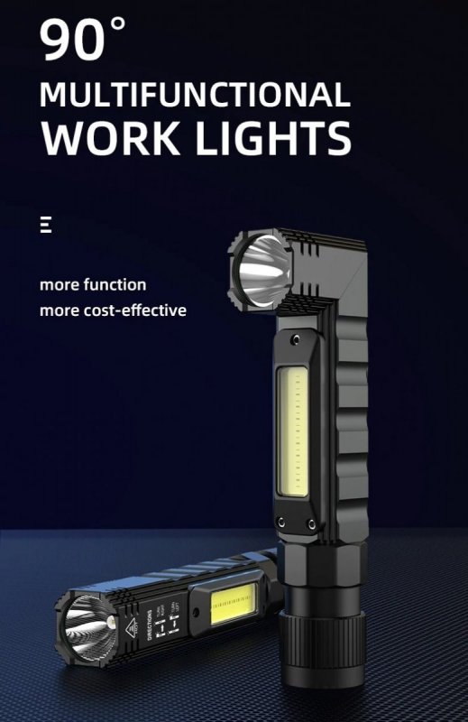 Supfire G19 Комбиниран LED фенер и LED фар 500lm, USB, Li-ion