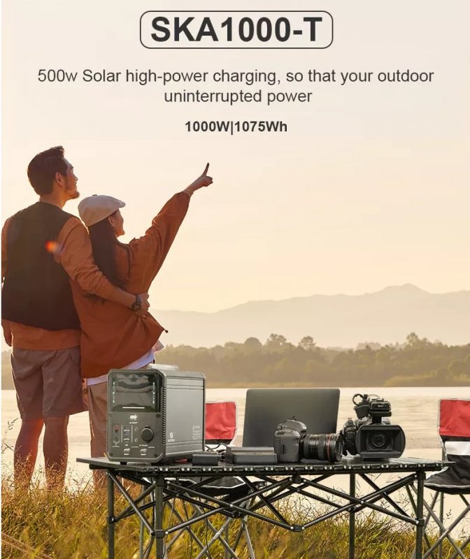 Stație de încărcare portabilă SKA1000-T (1000W / 1075Wh / 48Ah)