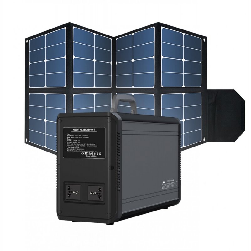 Outdoor Ladestation und Solarpanel-Set 1000W/100W