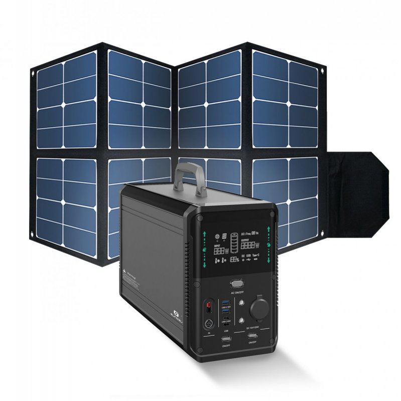 Stazione di ricarica esterna e set di pannelli solari 1500W/100W