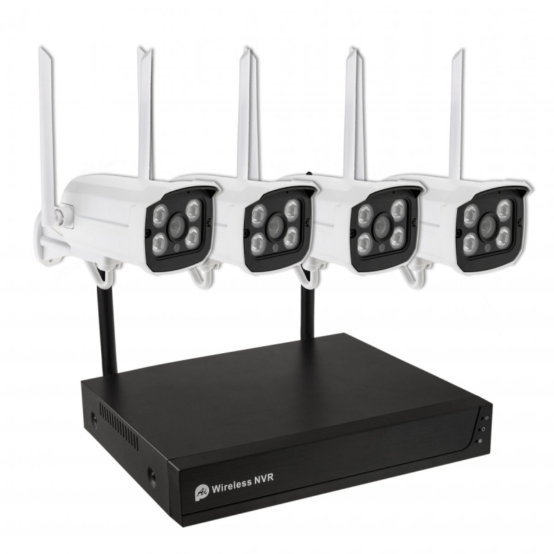 Set de camere wireless WiFi Secutek SHT-TK4042 - 4x camere 2MP, NVR