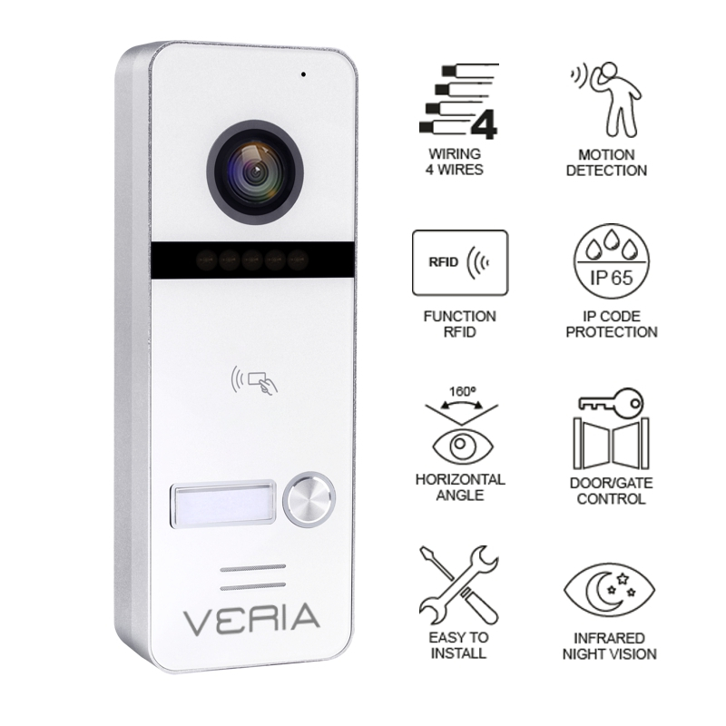 Veria 3001-W videotelefonból és Veria 301 beléptető állomásból álló WiFi-készlet