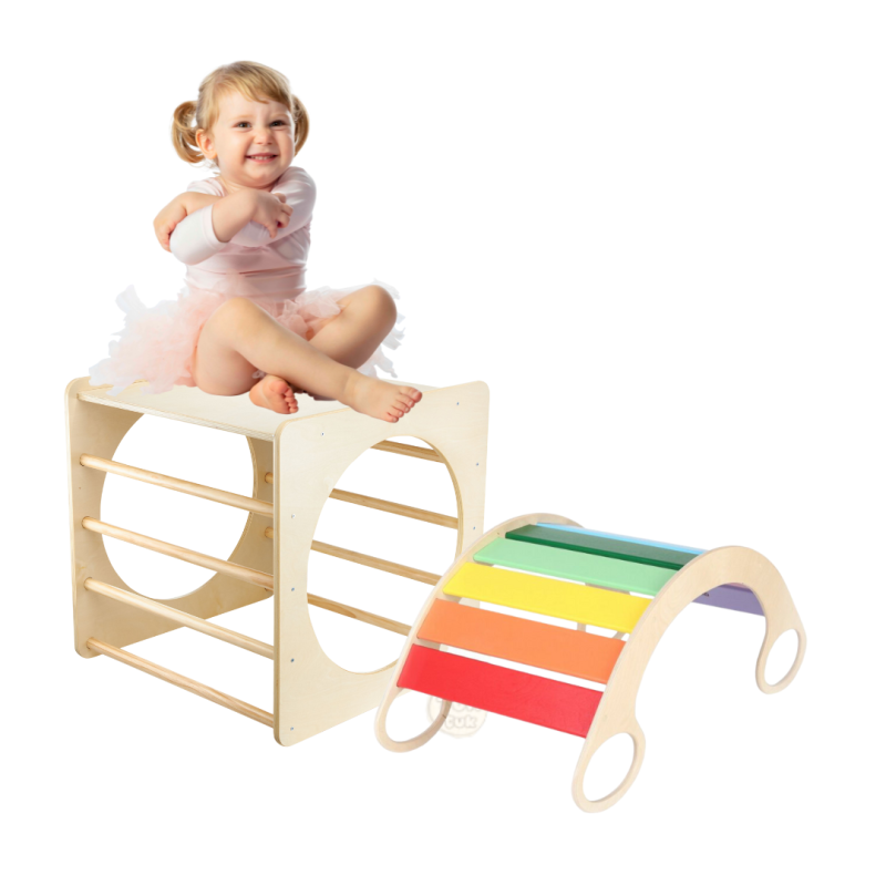 Montessori set - Montessori kocka a hojdačka 5v1