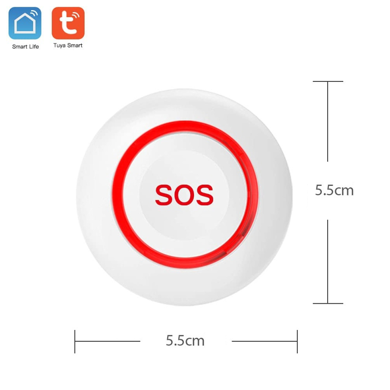 DAYTECH Pageur intelligent sans fil pour soignant WiFi pour personnes âgées Bouton d'appel sans fil pour surveillance des aînés Sonnette d'appel d'urgence Système d'alerte médicale, 3 boutons de