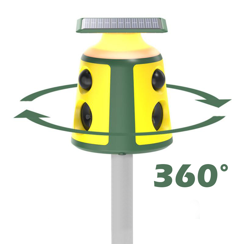 360° solárny ultrazvukový plašič škodcov s PIR senzorom SJZ-062