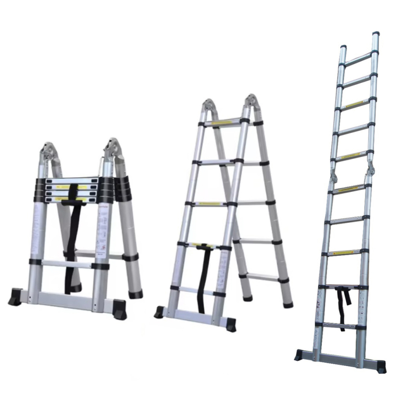 2v1 teleskopické kĺbové rebríky - 3,2 m, hliníkové