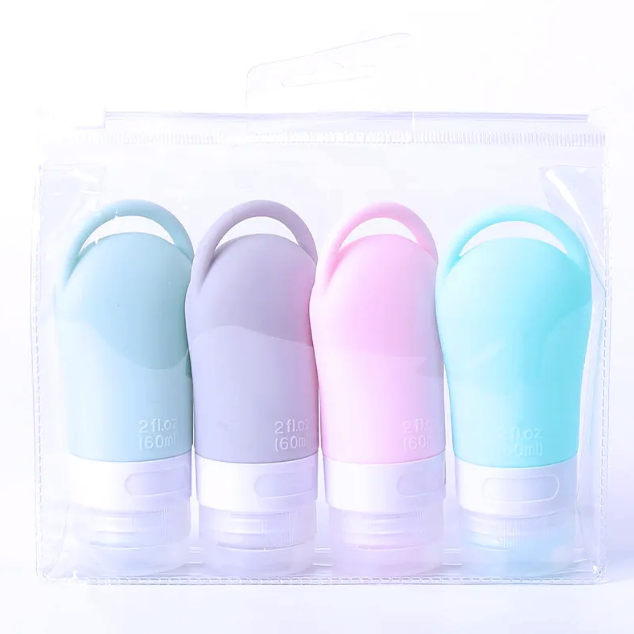 Silikon-Reiseflaschen – Set 4x 90ml