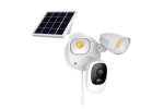 Drahtlose Sicherheits-WLAN-Kamera mit LED-Strahlern und Secutek SRT-FC1T-Solarpanel