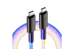 Nabíjecí a synchronizační USB-C / USB-C kabel s podsvícením a PD, 1 metr