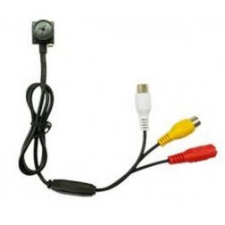 Mini gombíková CCTV kamera - 600TVL, 0,5 LUX, 60° pinhole