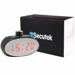 Digitální hodiny se skrytou otáčivou Wi-Fi kamerou Secutek SAH-IP010