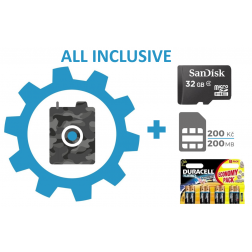 Konfiguracja fotopułapki + karta SIM + karta SD 32GB + bateria