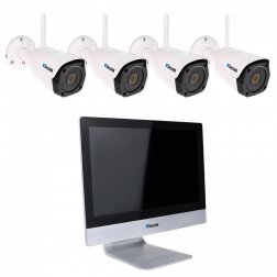 WiFi kamerový systém Secutek SLG-WIFI3604M4FK500 - 4x 5MP kamera, 12" NVR