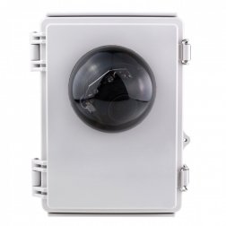 Tragbare 5MP 4G-Sicherheits-PTZ-Kamera mit bis zu 1 Jahr Ausdauer und optischem 5fach-Zoom - Camouflage in einer Elektrobox