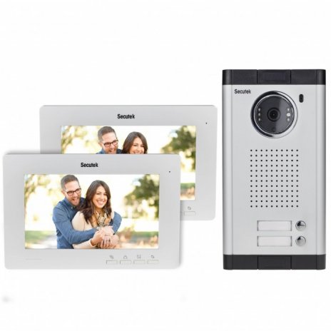 Videozvonek Secutek VDP316+CAM211-2 - 2x7" LCD; noční vidění