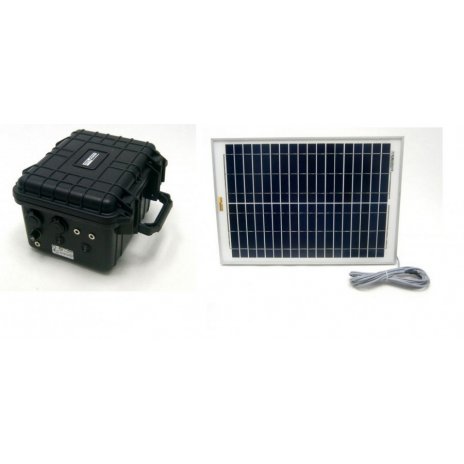 20W соларна система с батерия за охранителни камери - 12V + 5V USB SO202 