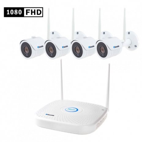 WiFi kamerarendszer Secutek WIFI2004PG1SE200 - 4x2Mpix kamera, NVR