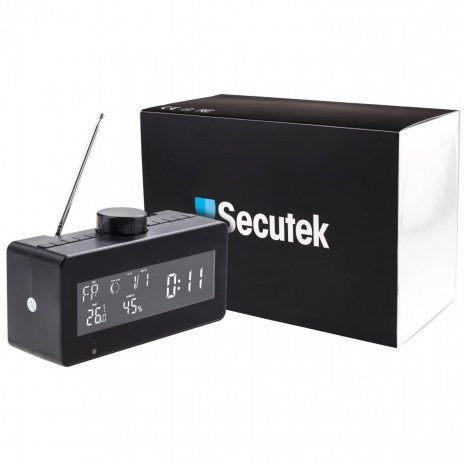 Радио будилник с метеорологична станция и въртяща се Wi-Fi камера Secutek SAH-IP80 