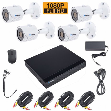 Kamerový set Secutek SLG-XVRDA2004D4MB200 - 4x venkovní bullet kamery, 1080P