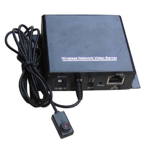 Bezdrátový IP audio/video server + knoflíková kamera