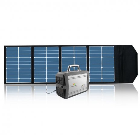Akku- und Solarpanel-Set für den Außenbereich 300W/65W 